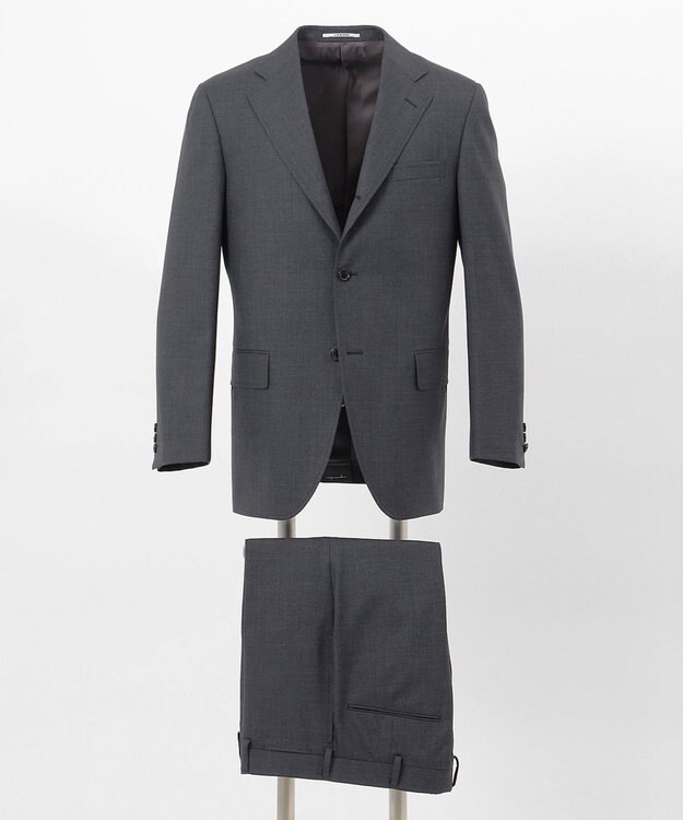 J.PRESS MEN 【定番】ぺピンメリノ トロピカル スーツ / 背抜き グレー系