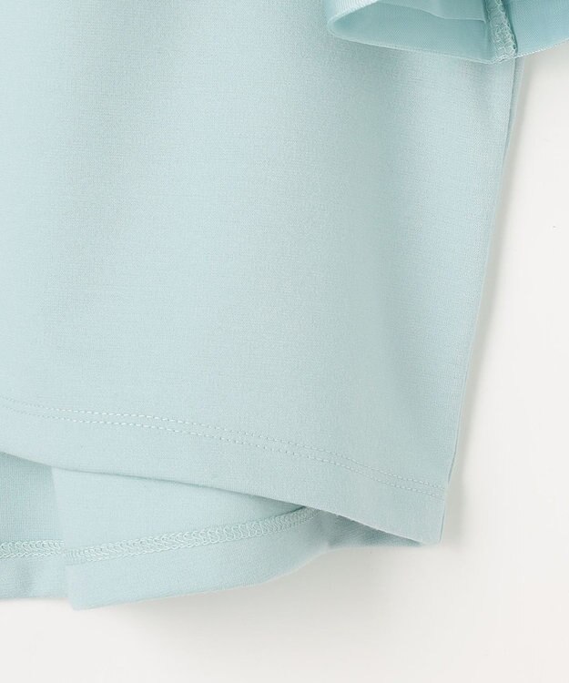 ANY SIS ゆるVネックチュールフリル袖 プルオーバー アイスブルー