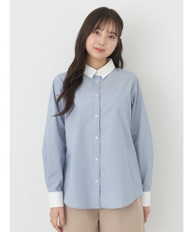 earth music&ecology クレリックシャツ Sax