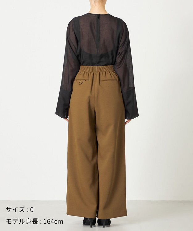 NAVE 【ReNAVE・洗える/UVカット】スパンポリエステル パンツ カーキ系