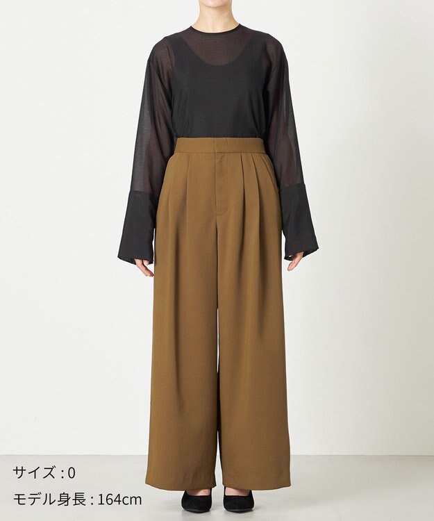 NAVE 【ReNAVE・洗える/UVカット】スパンポリエステル パンツ カーキ系