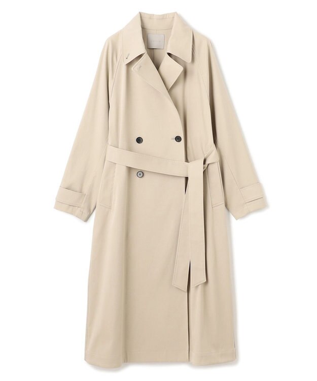 UNFILO 【洗える】ロングトレンチコート ベージュ