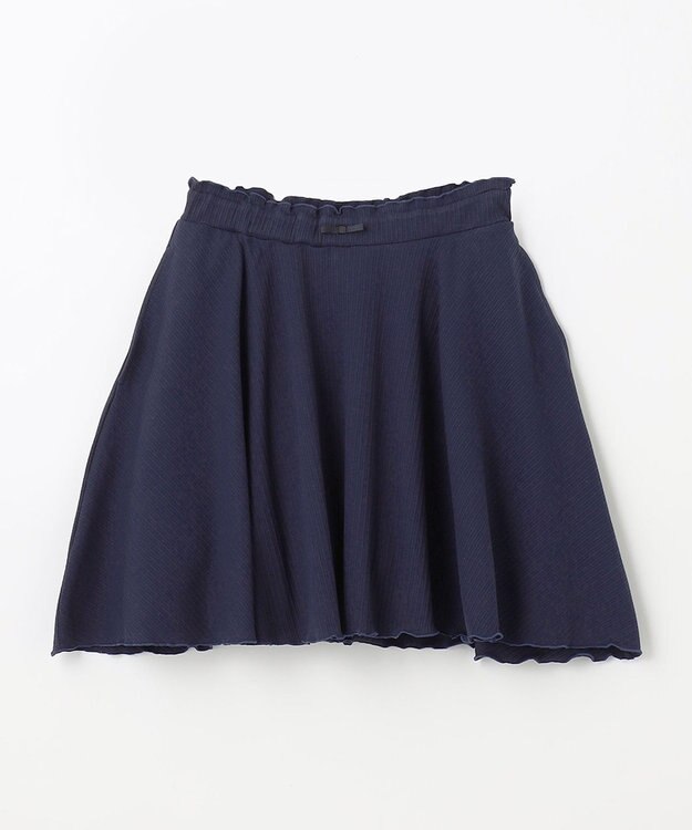組曲 KIDS 【インパンツ付き】【150-160cm】フレアテレコ スカート ネイビー系