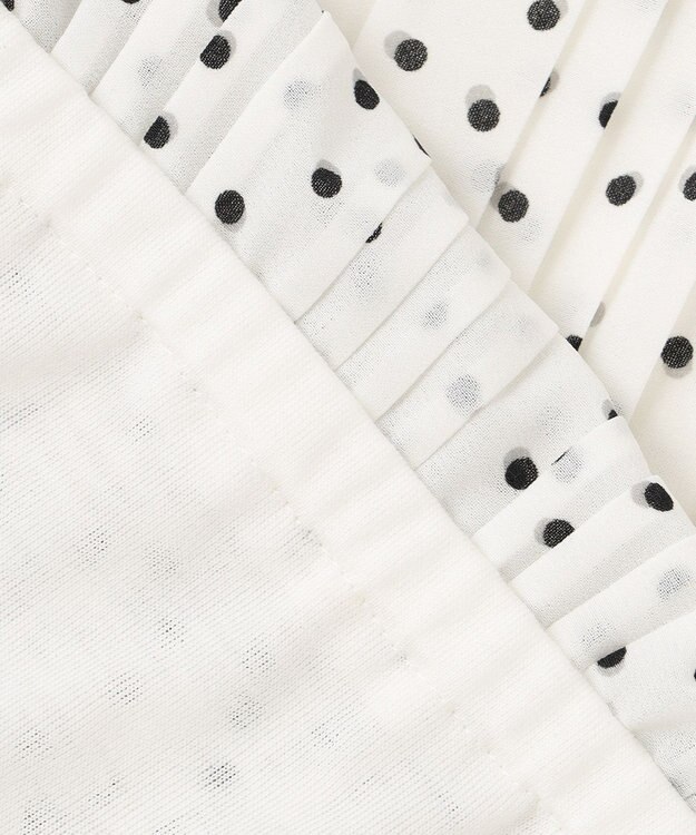 自由区 L 【洗える】ロイヤルシフォンドット柄 ブラウス オフプリント