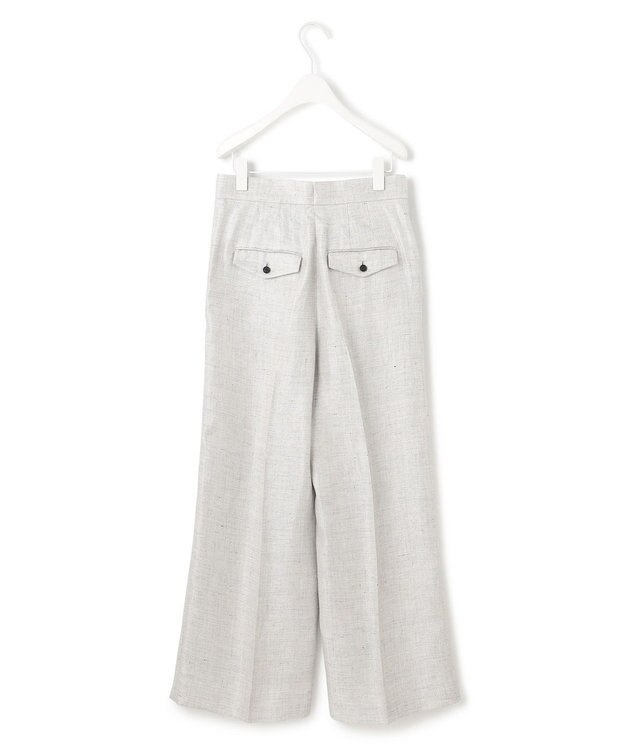 ICB 【日本製】トリアセリネンシャイニーツイル ワイドパンツ ライトグレー系