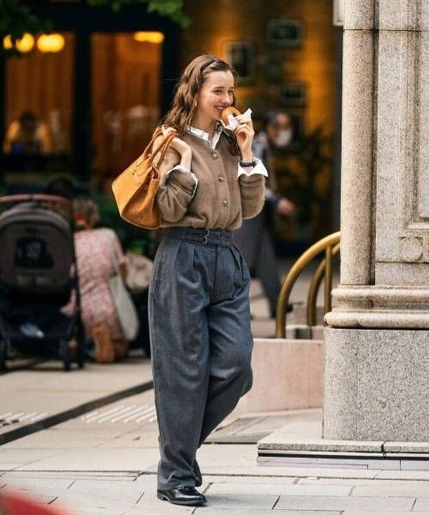 LENO BRUSHED CARDIGAN へアリーニットカーディガン MOCHA