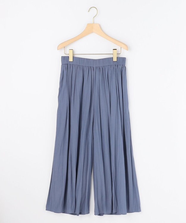 組曲 S 【先行予約】ギャザーライトデシン パンツ ダルブルー系