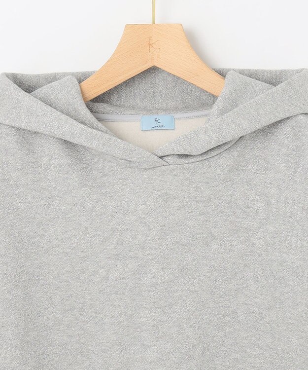 組曲 L 【WEB限定】シャイニーラメパーカー シルバー系