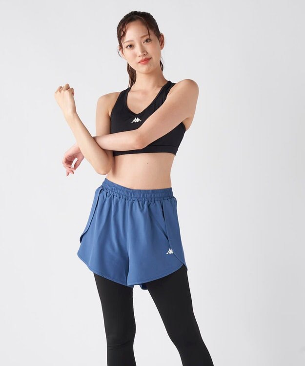 OP／FILA 【Kappa】カップ/リフレクター付き フィットネス スポーツブラトップ ブラック