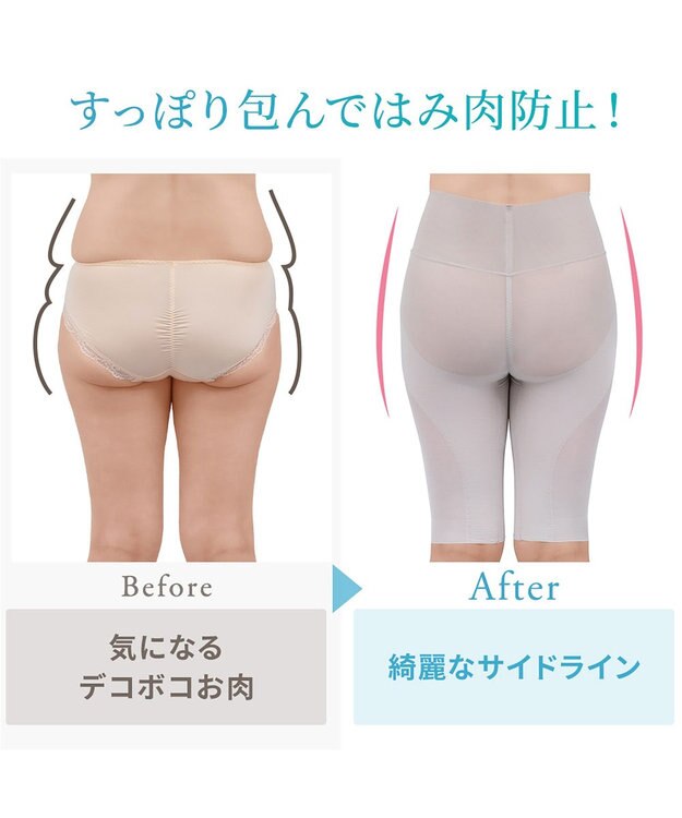 BRADELIS New York 【Yukine inc. 】ゆきねえモアソフト快適ホールドガードル24 接触冷感で汗をかいても快適補正 クリームベージュ