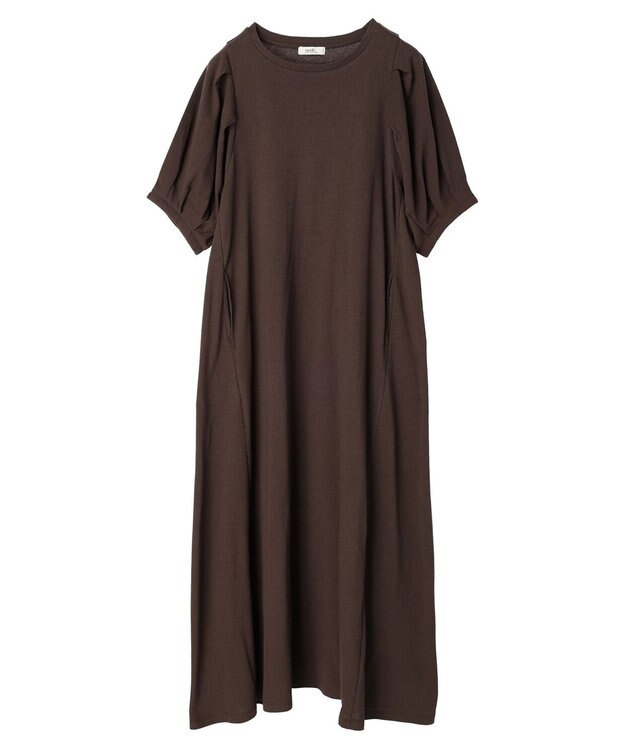earth music&ecology Ａラインカットワンピース Brown