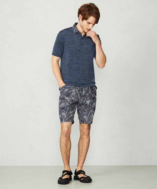 JOSEPH ABBOUD MOUNTAIN 【UNISEX】クールスキンガードポロシャツ ネイビー系