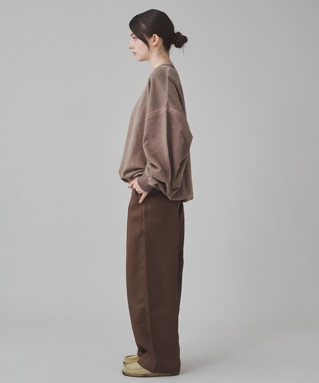 WEGO 【ユニセックス着用ITEM】バルーンクロップドプルオーバー ブラウン