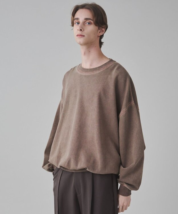 WEGO 【ユニセックス着用ITEM】バルーンクロップドプルオーバー ブラウン