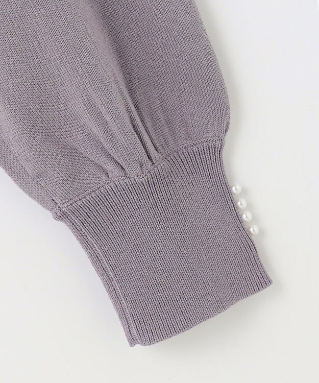 Feroux 【洗える】襟付きニット プルオーバー ライトグレー系