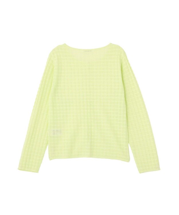AMERICAN HOLIC シアーチェックカーディガン Lime Green