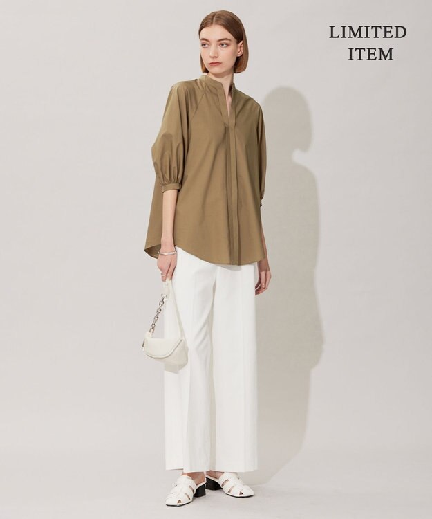 ICB 【WEB限定】 Cottontypewriter  ブラウス カーキ系