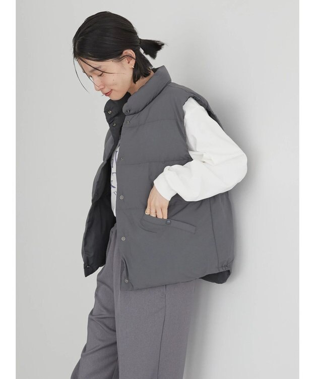 AMERICAN HOLIC キルポカリバーシブルショートベスト Charcoal Gray