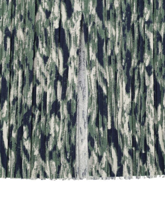 Green Parks 柄プリーツスカート Green