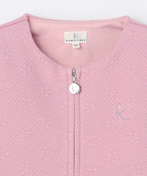 組曲 KIDS 【110-140㎝】フラワーキルト パーカー ラベンダー