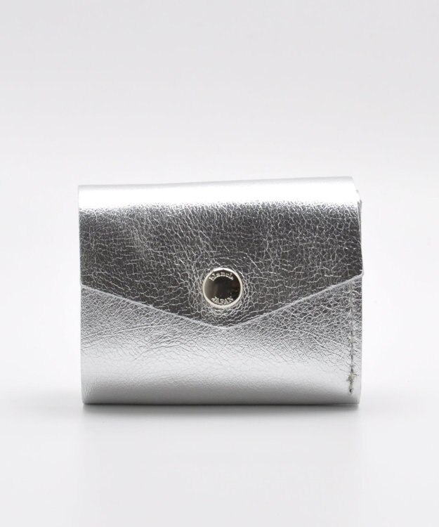 blancle メタリックレザー 三つ折りウォレット SILVER