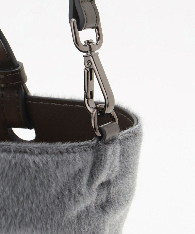 自由区 【SHIHOさん着用】ハラコライクミニ バッグ グレー