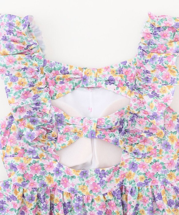 ANY KIDS 小花柄 セパレート水着 エクリュ