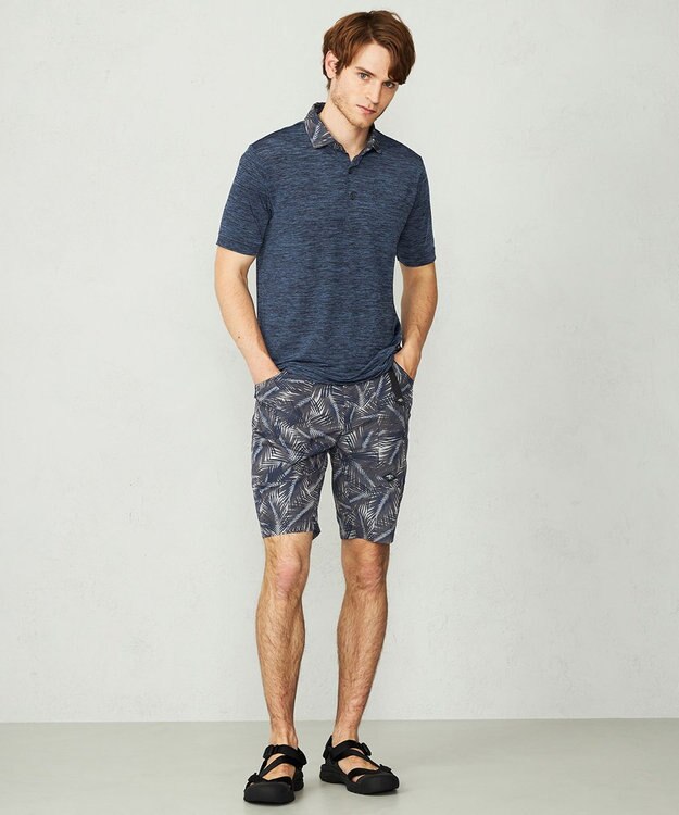 JOSEPH ABBOUD MOUNTAIN 【UNISEX】クールスキンガードポロシャツ ネイビー系