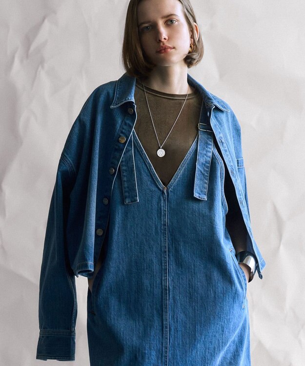 23区 S 【洗える】シアーベロア リラックス Tシャツ カーキ系