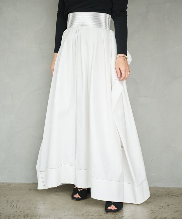 #Newans ドロップスクエアスカート ホワイト