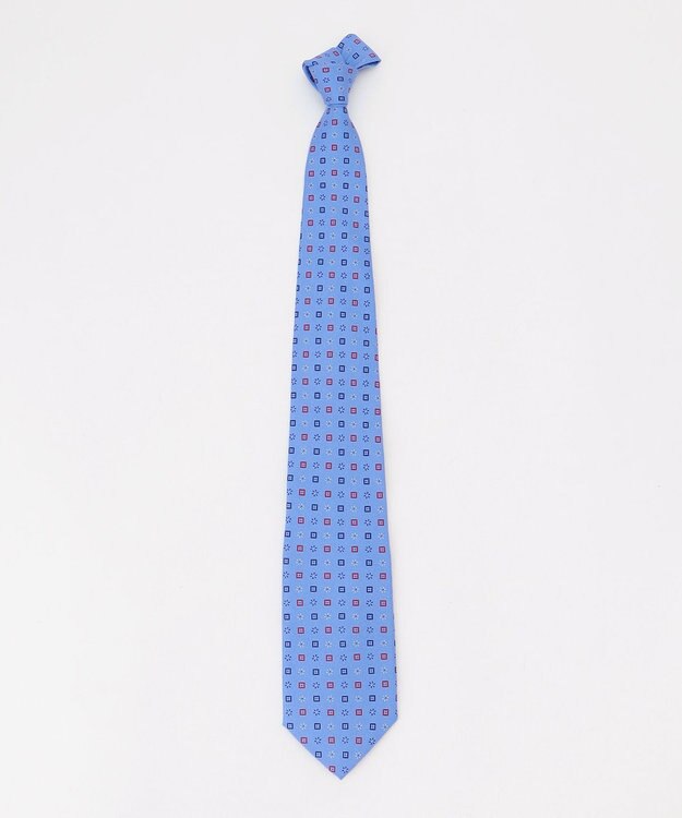 J.PRESS MEN コンビ小紋プリント ネクタイ サックスブルー系5