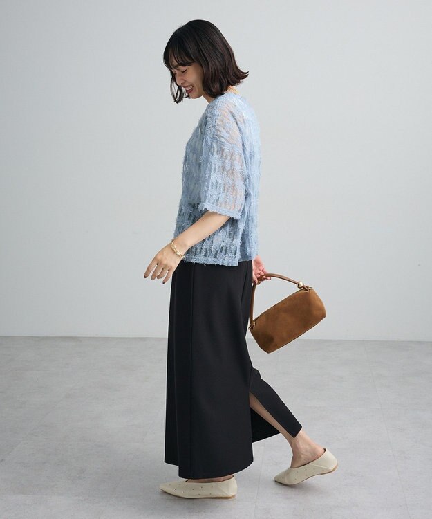 Green Parks ＳＥＴ２点カットフェザープルオーバー＋インナー Grayish Blue