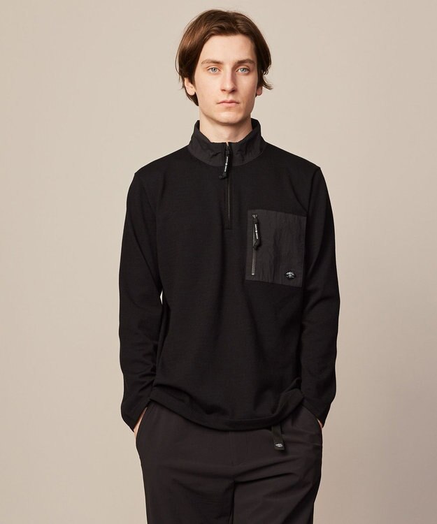 JOSEPH ABBOUD MOUNTAIN 【軽量/ストレッチ】CORDURA プルオーバーニット ブラック系