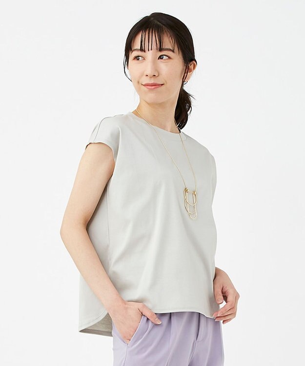 KASHIYAMA 【抗菌消臭】クレンゼ フレンチTeeシャツ アイスグレー