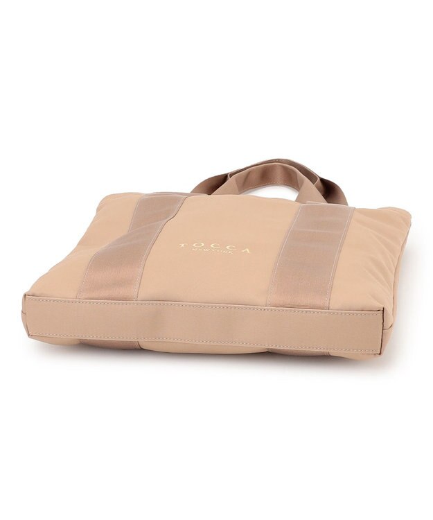 TOCCA 【アップサイクルコサージュ付き・美香＆Lovécoコラボ・数量限定・A4サイズ対応】FLOWER IN HEART BAG バッグ ベージュ×ローズ