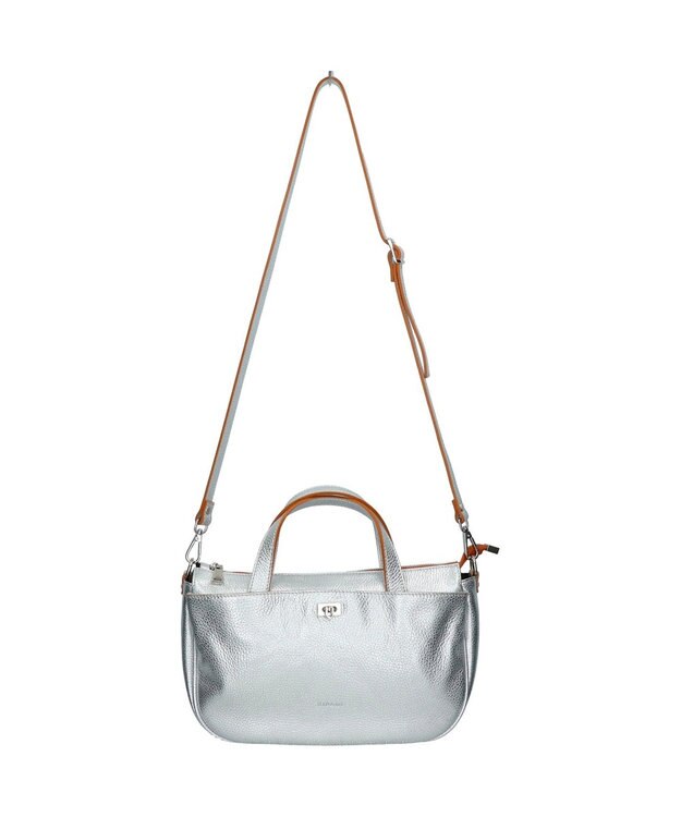 INTER-CHAUSSURES 【RIPANI】シャインシルバーレザー2WAYバッグ シルバー