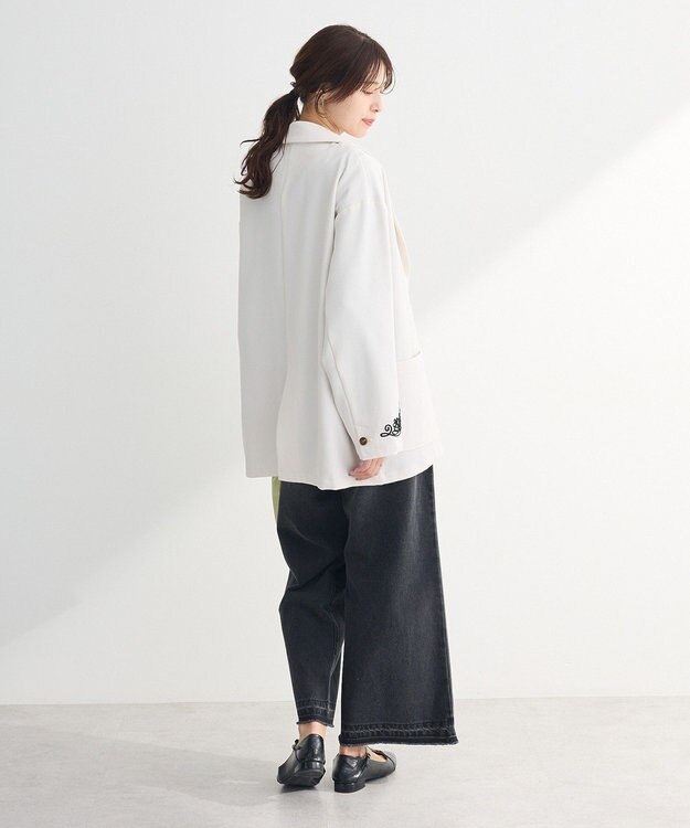 Green Parks ・ＥＬＥＮＣＡＲＥ　ＤＵＥ　袖コード刺繍ジャケッ Ivory