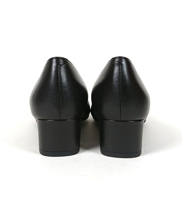 Dominic3 晴雨兼用 スクエアトゥ レザーパンプス ブラック