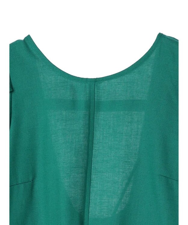 earth music&ecology リサイクルポリエステルブレンドＡラインワンピース Green