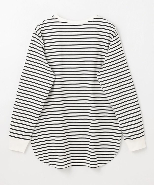 ANY テールＴシャツ オフ×ブラックボーダー