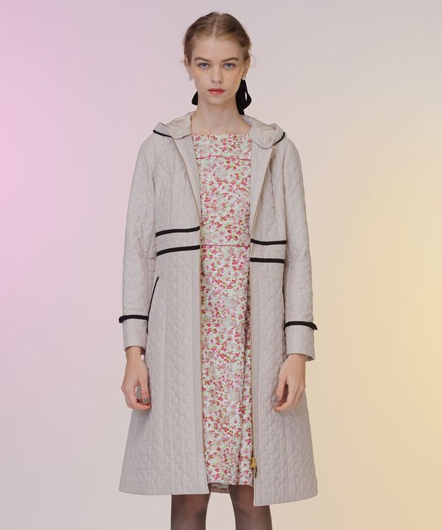 TOCCA LAURA キルティングロングコート ベージュ系