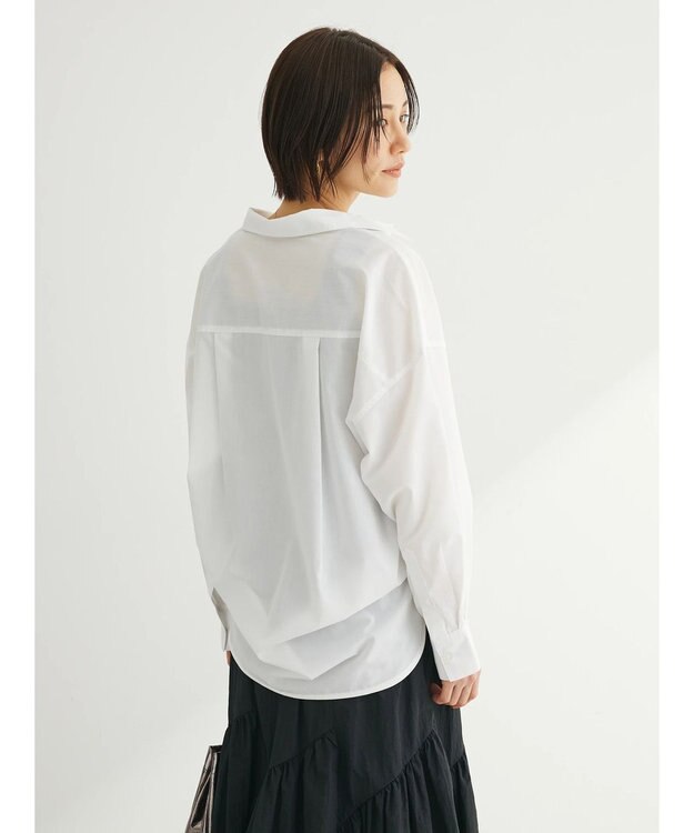 Green Parks イージーケア　ゆったりシャツ Off White