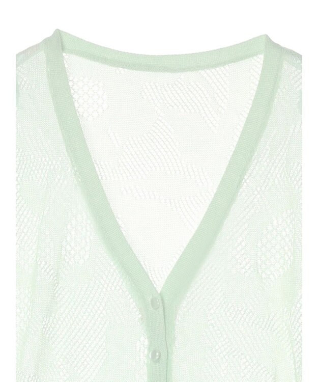 earth music&ecology 花柄シアーカーディガン Mint