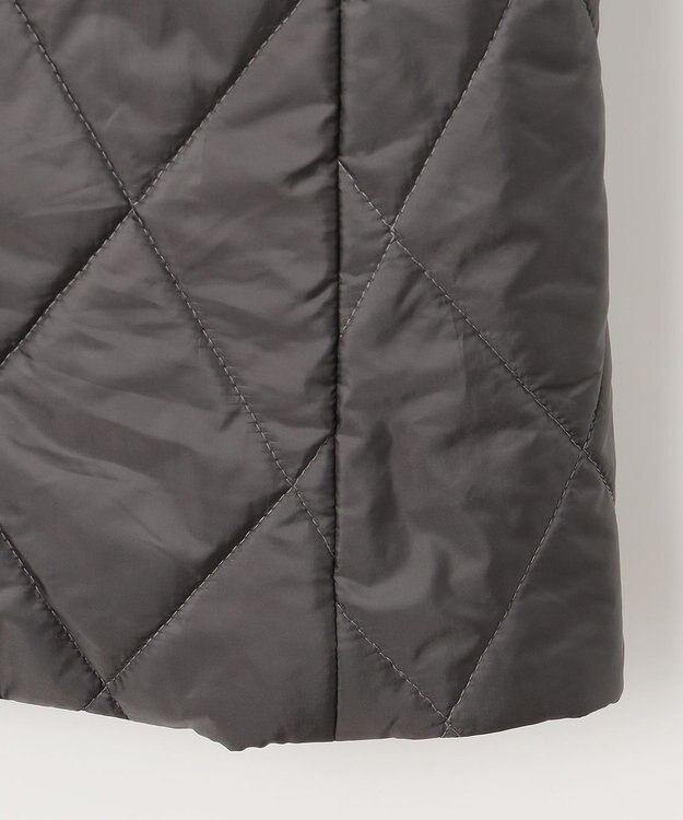 J.PRESS LADIES S 【洗える】高密度タフタ キルティング ロング コート グレー系