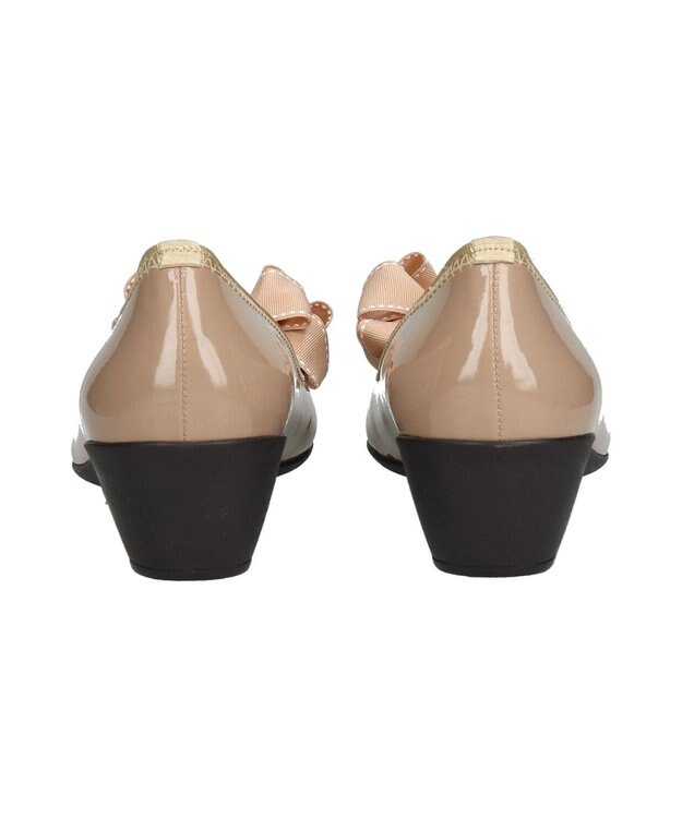 Bridget Birkin ＜3E＞【Bridget Birkin Walk】ステッチリボンウォーキングパンプス ベージュエナメル