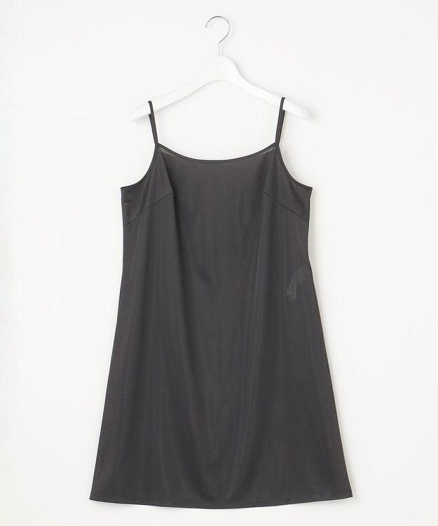 自由区 【洗える】モノトーンフラワープリント ワンピース オフｘブラック