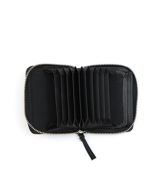 UNBILLION ペルケ perche / イタリアンレザー・ジャバラカードウォレット ブラック