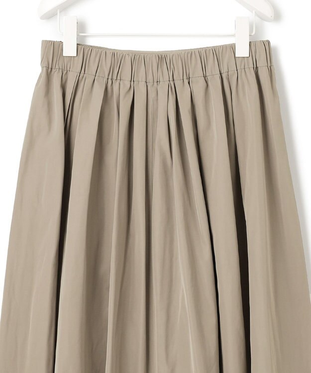 ICB 【洗える】 エステルメモリータフタ ロングスカート ライトモカ系