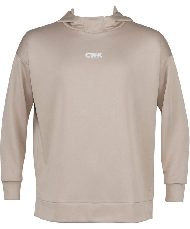 CW-X 【UNISEX】 CW-X 【STYLE FREE】 フードつき スポーツ プルオーバー 長袖 スウェット パーカー トップス ユニセックス DLR189 /ワコール ベージュ