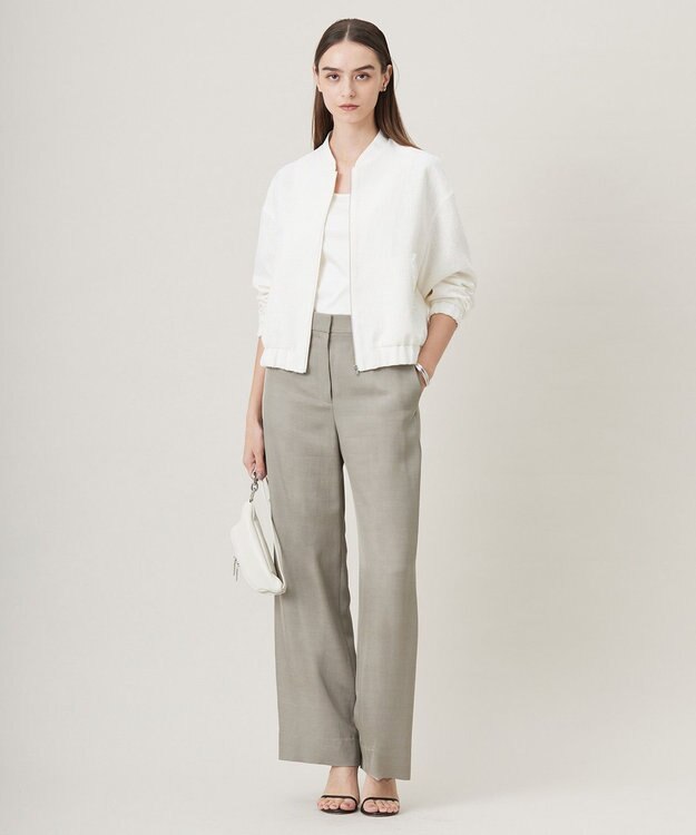 ICB L Vi/Ly/Liツイル ワイドストレートパンツ カーキ系